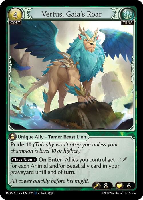 Vertus Gaias Roar 275 (Dawn of Ashes Alter Edition)  | Good Games Adelaide SA