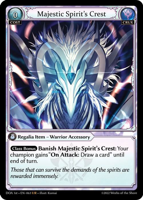 Majestic Spirits Crest 063 (Dawn of Ashes 1st Edition)  - Foil | Good Games Adelaide SA