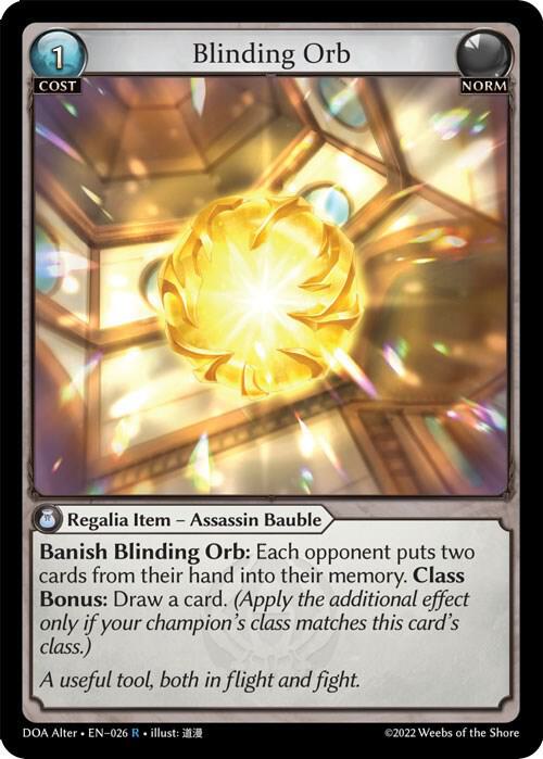 Blinding Orb 026 (Dawn of Ashes Alter Edition)  | Good Games Adelaide SA