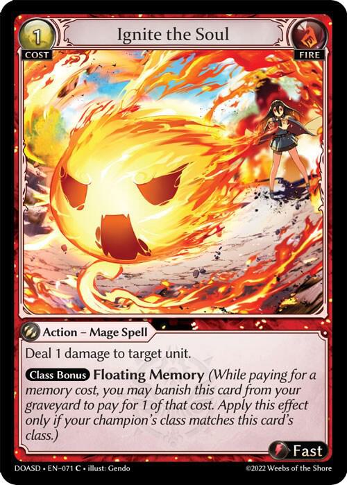 Ignite the Soul 071 (Dawn of Ashes Starter Decks)  | Good Games Adelaide SA