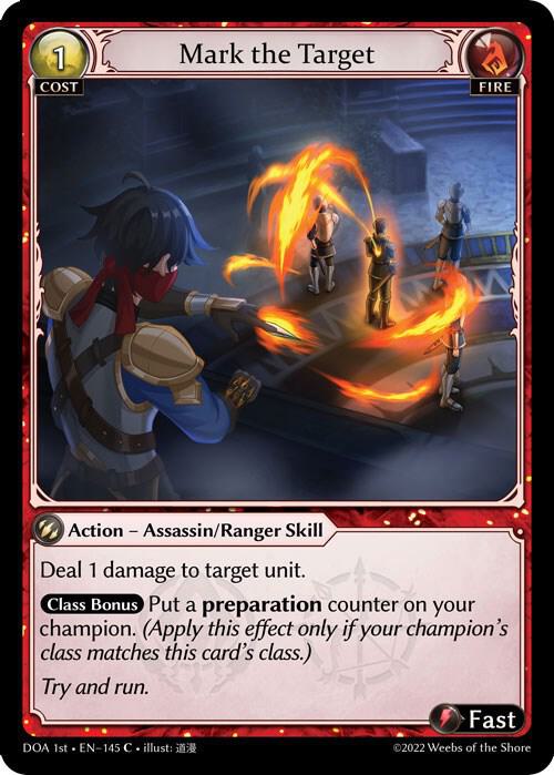 Mark the Target 145 (Dawn of Ashes 1st Edition)  - Foil | Good Games Adelaide SA