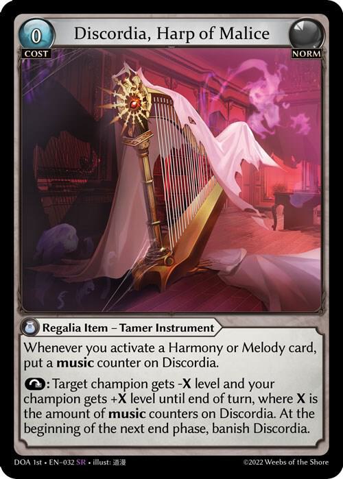 Discordia Harp of Malice 032 (Dawn of Ashes 1st Edition)  - Foil | Good Games Adelaide SA