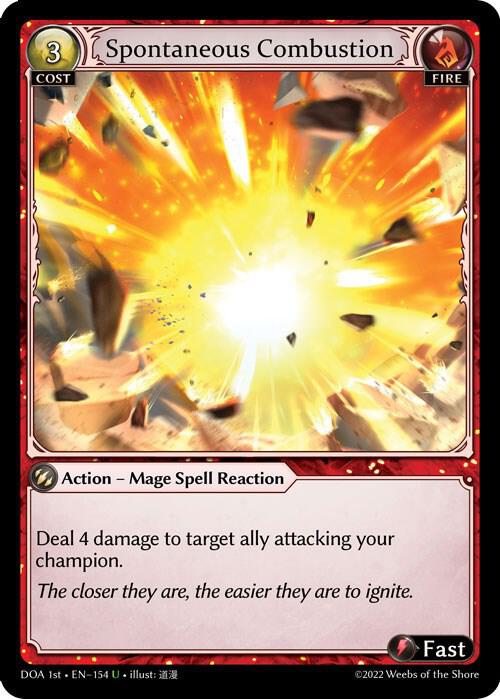 Spontaneous Combustion 154 (Dawn of Ashes 1st Edition)  | Good Games Adelaide SA