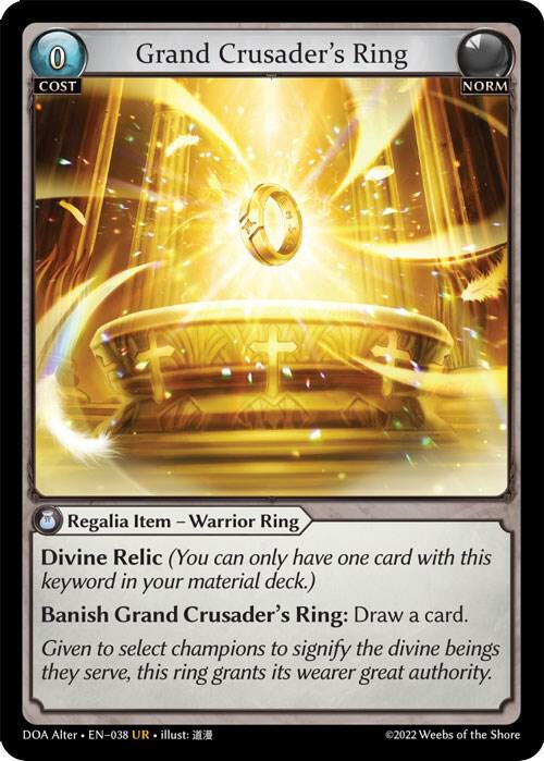 Grand Crusaders Ring 038 (Dawn of Ashes Alter Edition)  | Good Games Adelaide SA