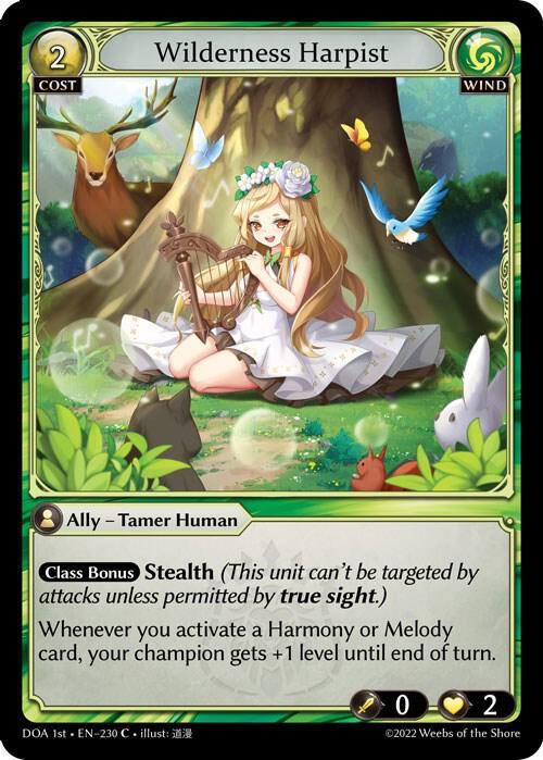 Wilderness Harpist 230 (Dawn of Ashes 1st Edition)  - Foil | Good Games Adelaide SA