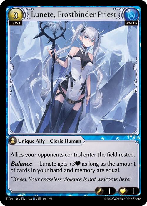 Lunete Frostbinder Priest 178 (Dawn of Ashes 1st Edition)  | Good Games Adelaide SA