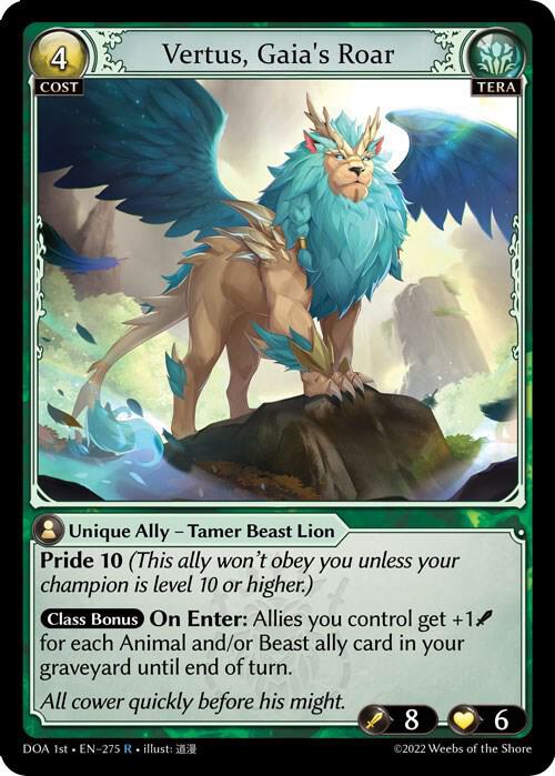 Vertus Gaias Roar 275 (Dawn of Ashes 1st Edition)  | Good Games Adelaide SA