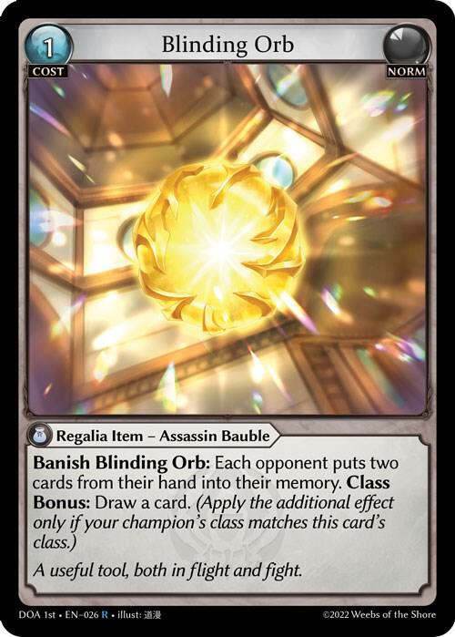 Blinding Orb 026 (Dawn of Ashes 1st Edition)  | Good Games Adelaide SA