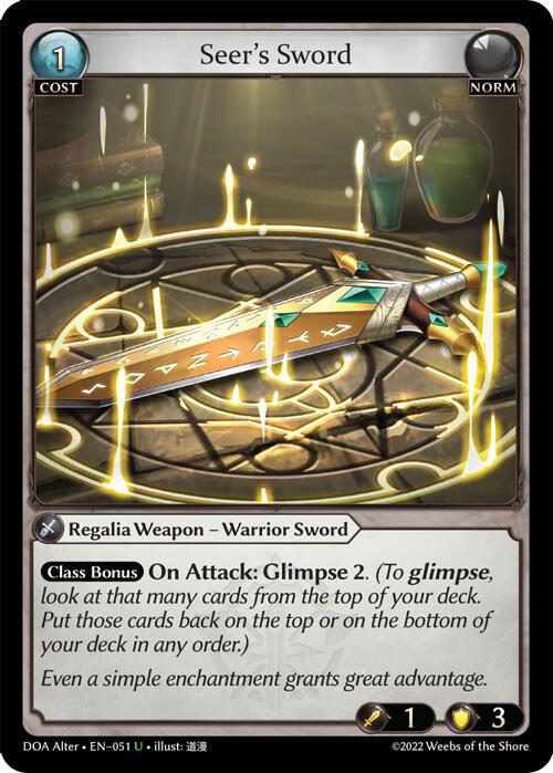 Seers Sword 051 (Dawn of Ashes Alter Edition)  - Foil | Good Games Adelaide SA