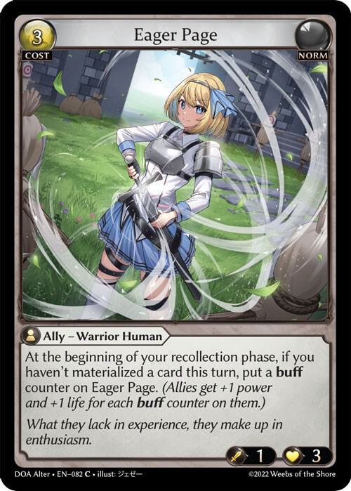 Eager Page 082 (Dawn of Ashes Alter Edition)  | Good Games Adelaide SA