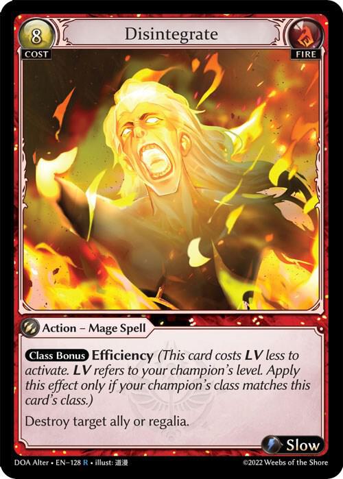 Disintegrate 128 (Dawn of Ashes Alter Edition)  - Foil | Good Games Adelaide SA