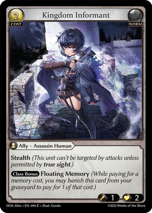 Kingdom Informant 096 (Dawn of Ashes Alter Edition)  - Foil | Good Games Adelaide SA