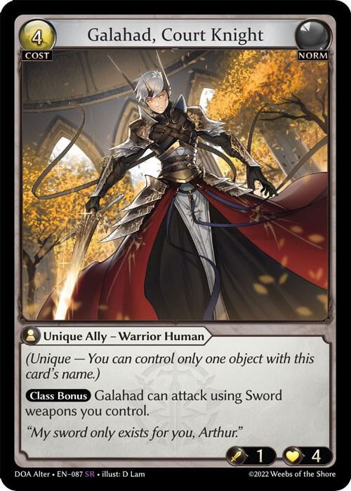 Galahad Court Knight 087 (Dawn of Ashes Alter Edition)  | Good Games Adelaide SA