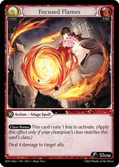 Focused Flames 138 (Dawn of Ashes Alter Edition)  - Foil | Good Games Adelaide SA