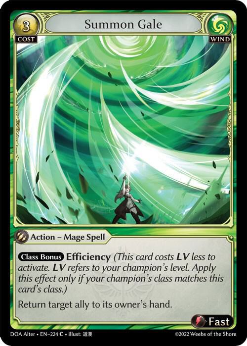 Summon Gale 224 (Dawn of Ashes Alter Edition)  - Foil | Good Games Adelaide SA