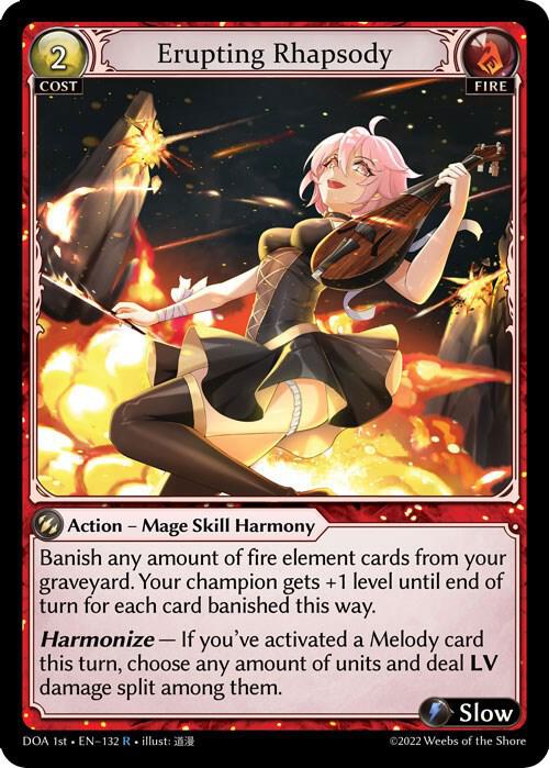 Erupting Rhapsody 132 (Dawn of Ashes 1st Edition)  - Foil | Good Games Adelaide SA