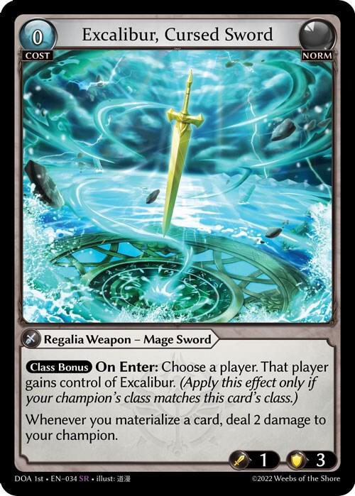 Excalibur Cursed Sword 034 (Dawn of Ashes 1st Edition)  | Good Games Adelaide SA