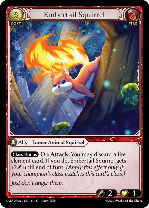 Embertail Squirrel 130 (Dawn of Ashes Alter Edition)  - Foil | Good Games Adelaide SA