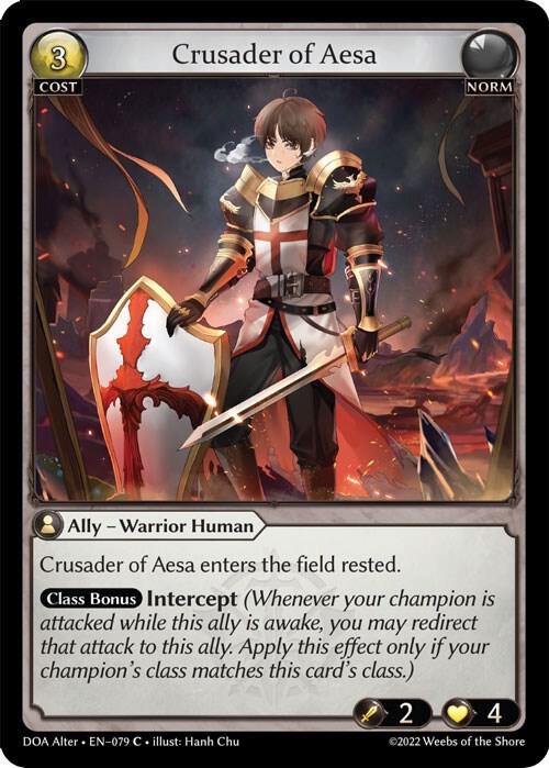 Crusader of Aesa 079 (Dawn of Ashes Alter Edition)  - Foil | Good Games Adelaide SA