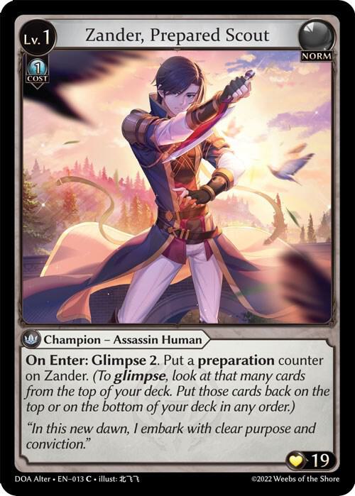 Zander Prepared Scout 013 (Dawn of Ashes Alter Edition)  | Good Games Adelaide SA