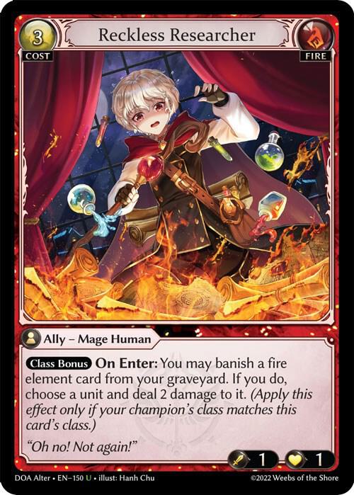 Reckless Researcher 150 (Dawn of Ashes Alter Edition)  - Foil | Good Games Adelaide SA
