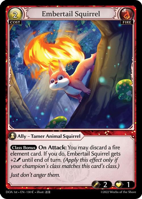Embertail Squirrel 130 (Dawn of Ashes 1st Edition)  - Foil | Good Games Adelaide SA