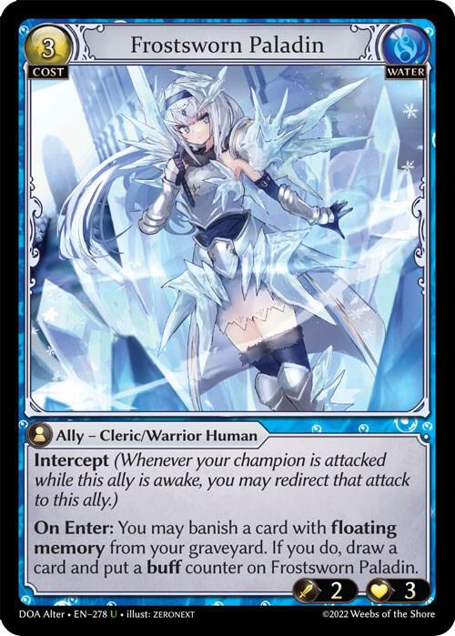Frostsworn Paladin 278 (Dawn of Ashes Alter Edition)  - Foil | Good Games Adelaide SA