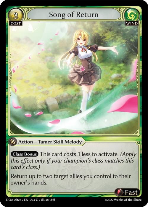 Song of Return 223 (Dawn of Ashes Alter Edition)  | Good Games Adelaide SA