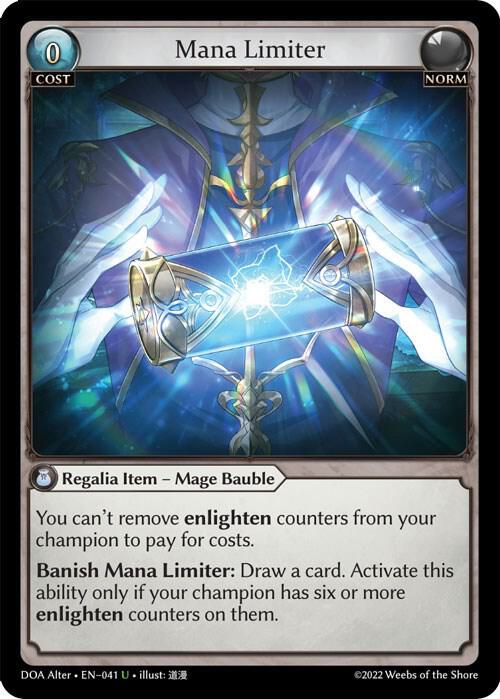 Mana Limiter 041 (Dawn of Ashes Alter Edition)  - Foil | Good Games Adelaide SA