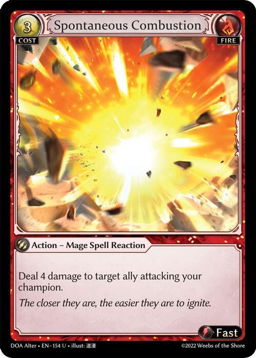 Spontaneous Combustion 154 (Dawn of Ashes Alter Edition)  | Good Games Adelaide SA
