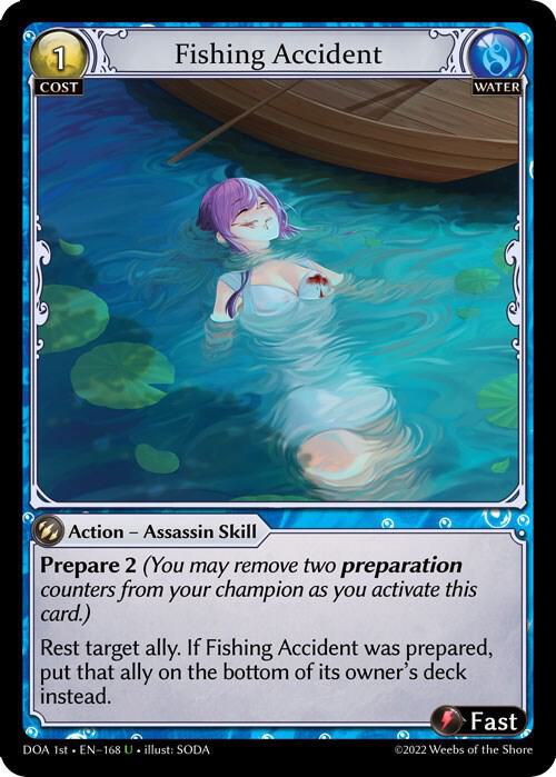 Fishing Accident 168 (Dawn of Ashes 1st Edition)  - Foil | Good Games Adelaide SA