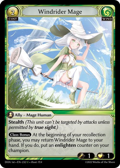 Windrider Mage 232 (Dawn of Ashes 1st Edition)  - Foil | Good Games Adelaide SA