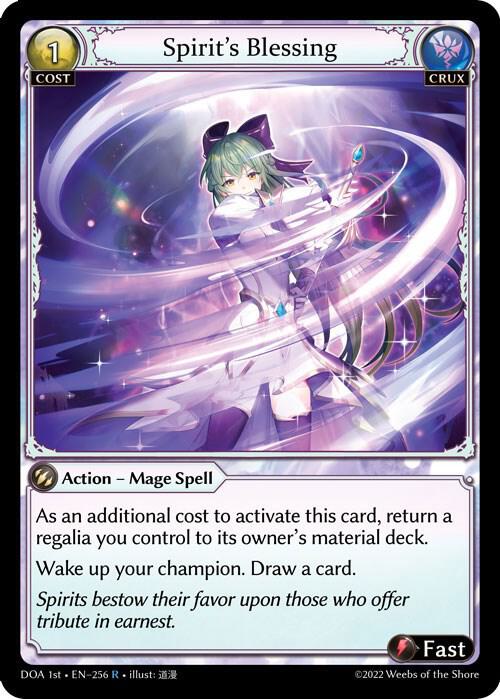 Spirits Blessing 256 (Dawn of Ashes 1st Edition)  | Good Games Adelaide SA