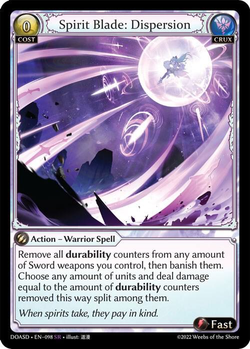 Spirit Blade Dispersion 098 (Dawn of Ashes Starter Decks)  | Good Games Adelaide SA