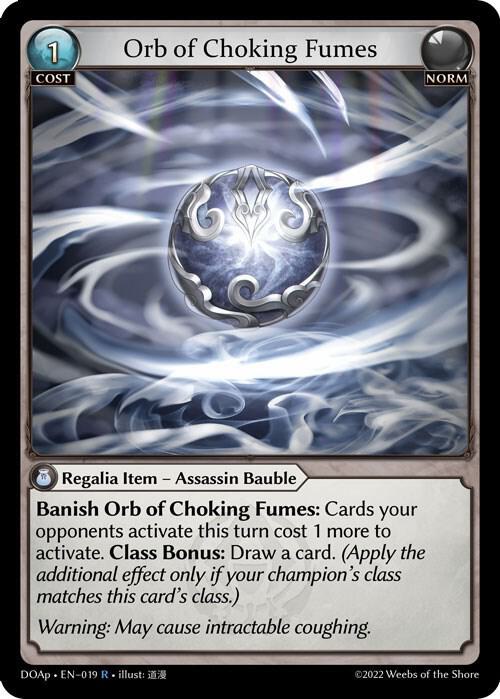 Orb of Choking Fumes 019 (Dawn of Ashes Prelude)  | Good Games Adelaide SA