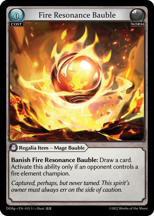 Fire Resonance Bauble 015 (Dawn of Ashes Prelude)  | Good Games Adelaide SA