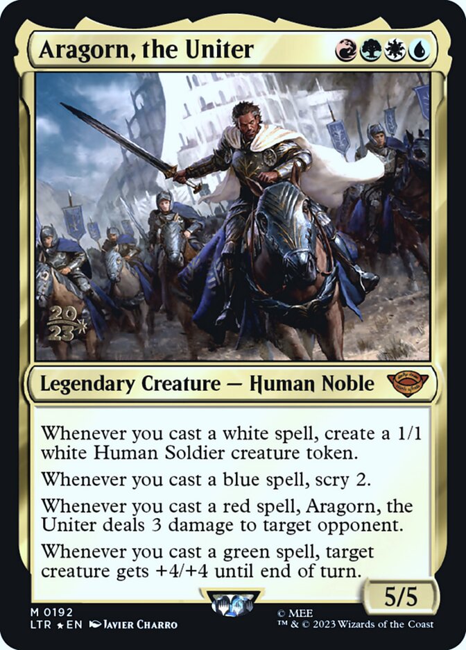 Aragorn, the Uniter 192 (Prerelease Cards)  - PreRelease Foil | Good Games Adelaide SA