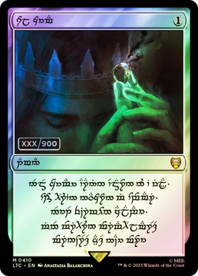 Sol Ring Seralized 410 (Commander: The Lord of the Rings: Tales of Middle-earth)  - Double Rainbow Foil | Good Games Adelaide SA