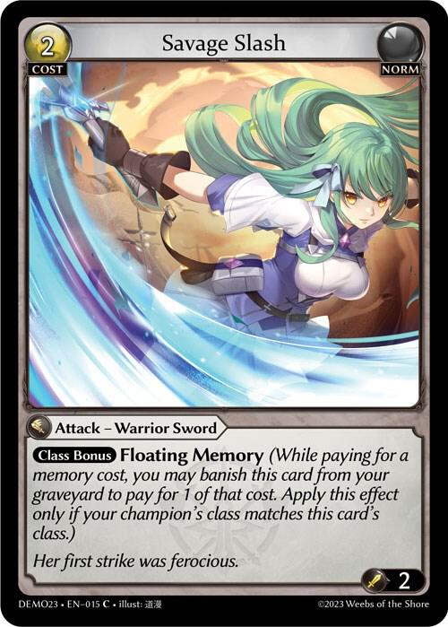 Savage Slash 015 (2023 Demo Deck)  | Good Games Adelaide SA
