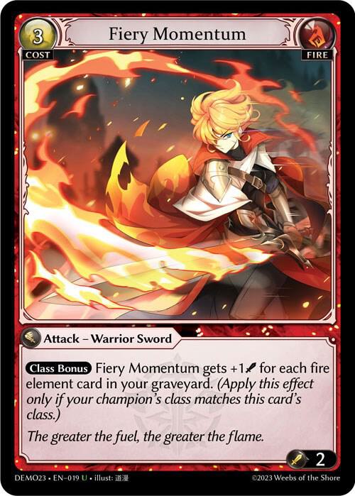 Fiery Momentum 019 (2023 Demo Deck)  | Good Games Adelaide SA