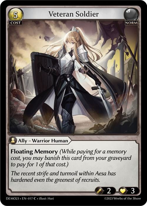 Veteran Soldier 017 (2023 Demo Deck)  | Good Games Adelaide SA