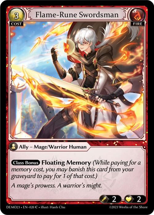Flame Rune Swordsman 020 (2023 Demo Deck)  | Good Games Adelaide SA