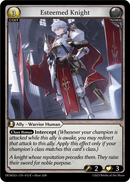Esteemed Knight 012 (2023 Demo Deck)  | Good Games Adelaide SA