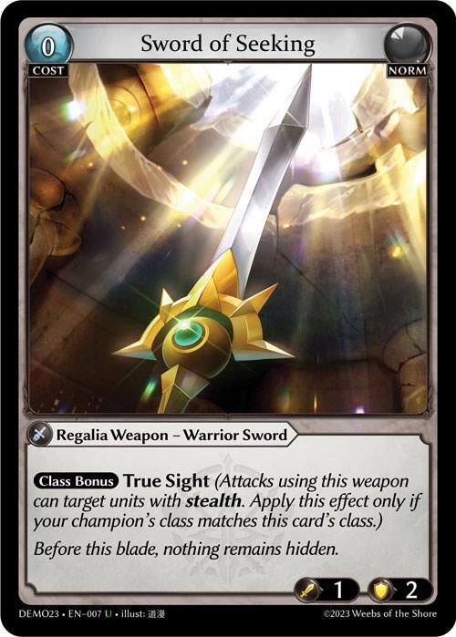 Sword of Seeking 007 (2023 Demo Deck)  | Good Games Adelaide SA