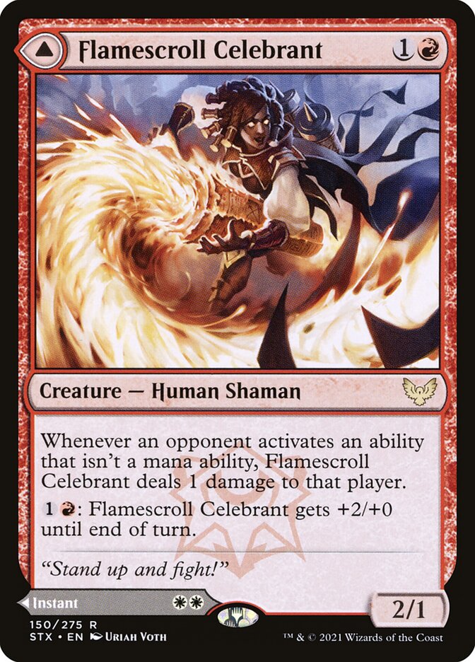 Flamescroll Celebrant // Revel in Silence 150 (Strixhaven: School of Mages)  - Foil | Good Games Adelaide SA