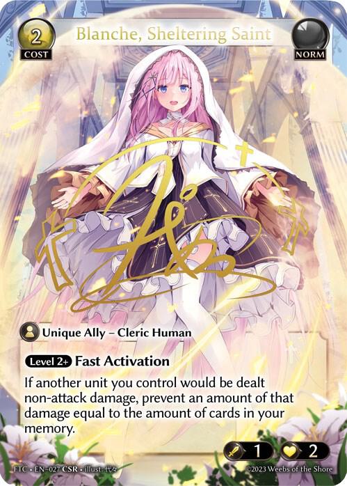 Blanche Sheltering Saint CSR 027 (Fractured Crown)  - Foil | Good Games Adelaide SA