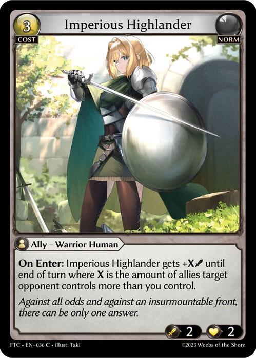 Imperious Highlander 036 (Fractured Crown)  - Foil | Good Games Adelaide SA