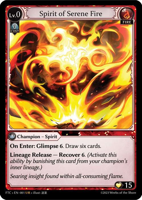 Spirit of Serene Fire 001 (Fractured Crown)  - Foil | Good Games Adelaide SA