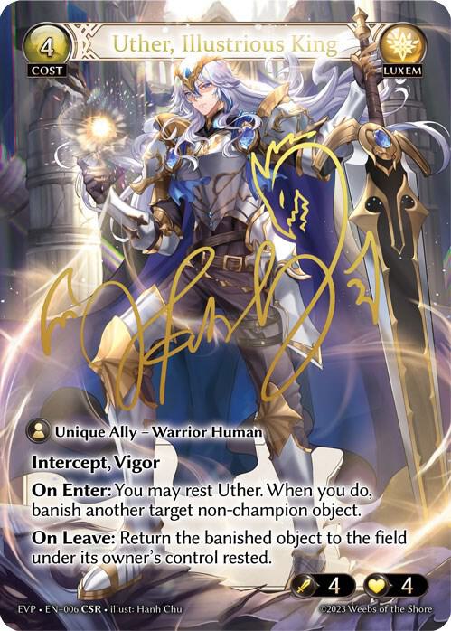 Uther Illustrious King CSR 006 (Promotional Cards)  - Foil | Good Games Adelaide SA