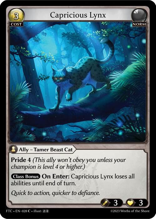 Capricious Lynx 028 (Fractured Crown)  - Foil | Good Games Adelaide SA